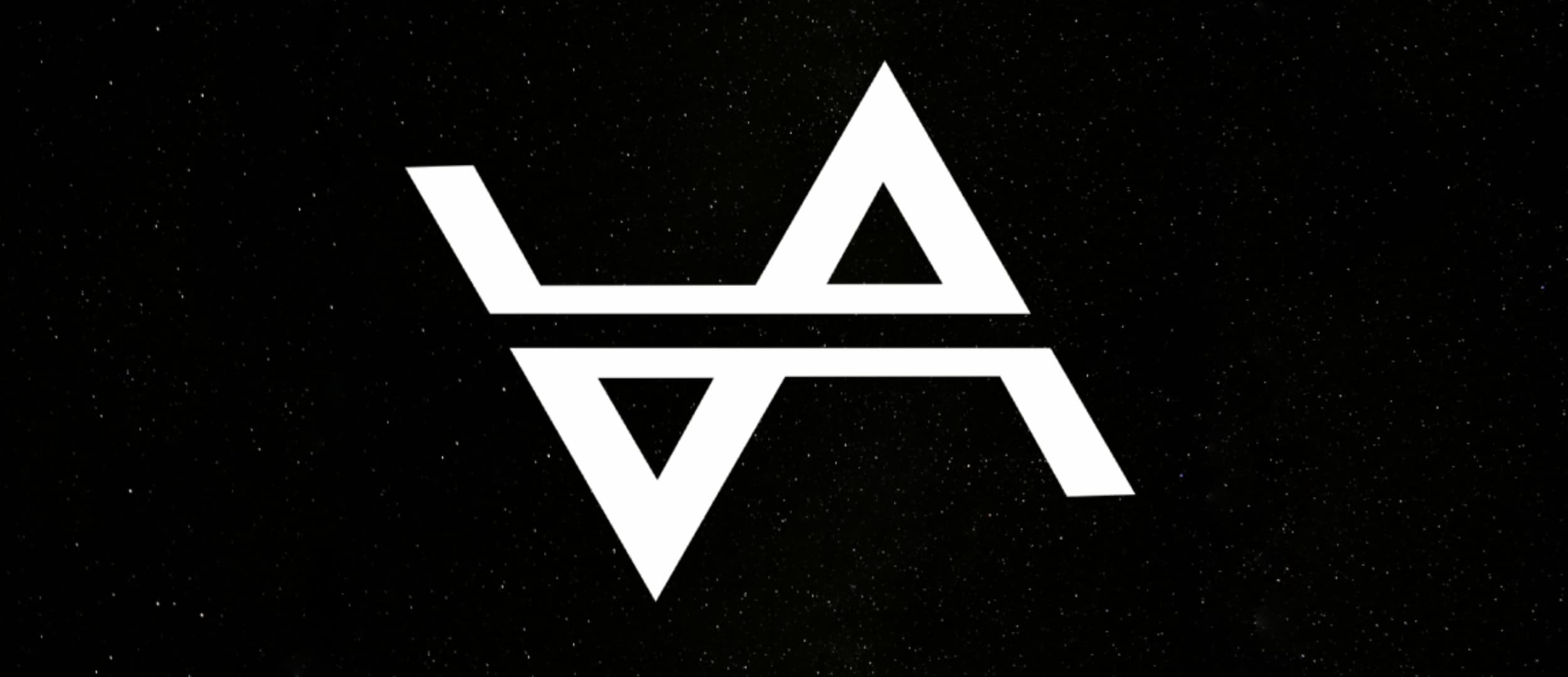 Voltair Tech monogram on a starfield