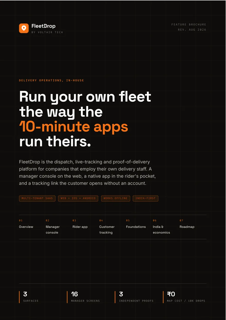 FleetDrop feature brochure cover
